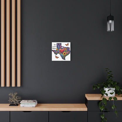 Deep in the Heart of Wildflowers – Square Canvas Wall Art