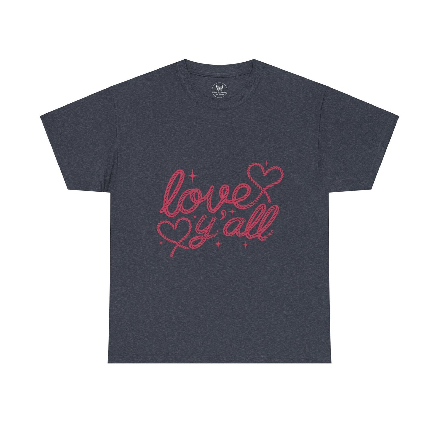 Unisex Tee - Love Ya'll Western Rope lettering - Motor Girl Boutique