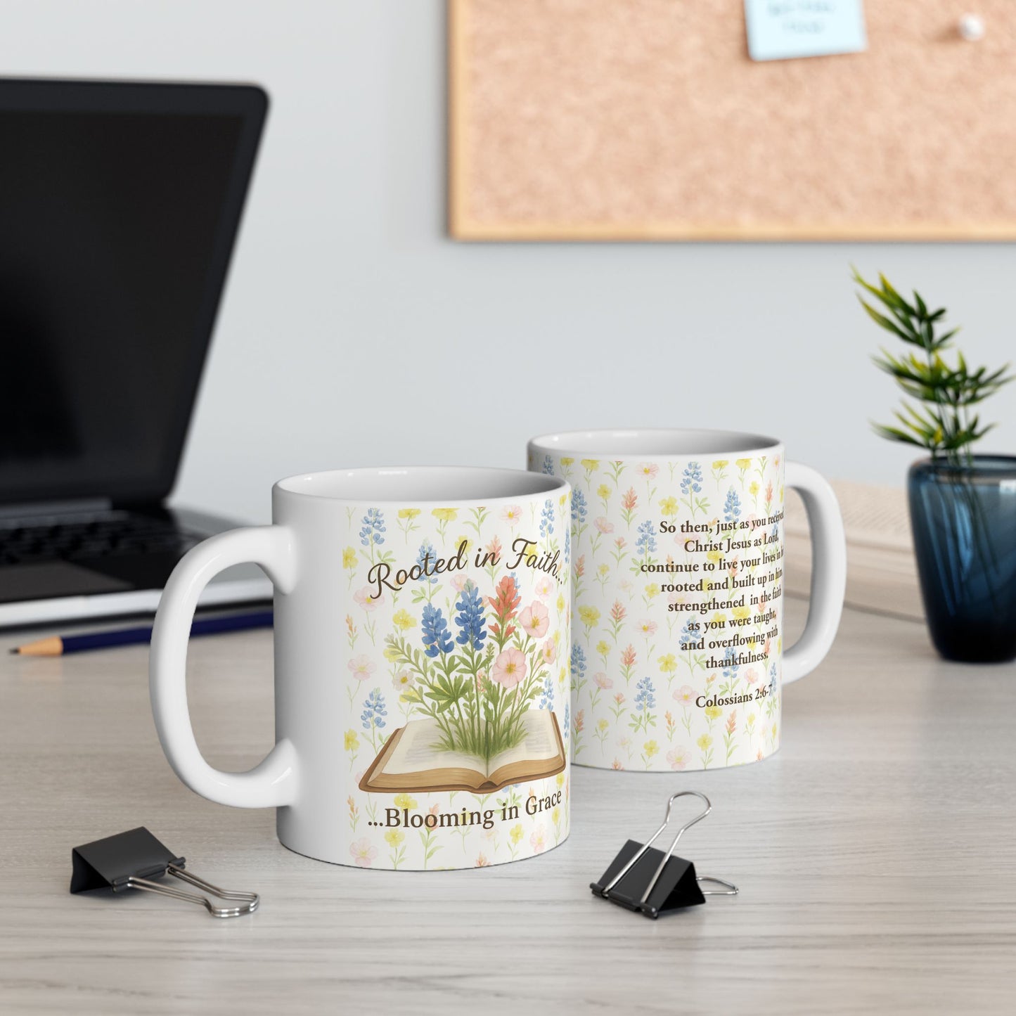 ☕ Rooted in Faith Mug – Blooming with Grace and Gratitude