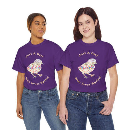 "Just a girl who loves Spring" flower Tee