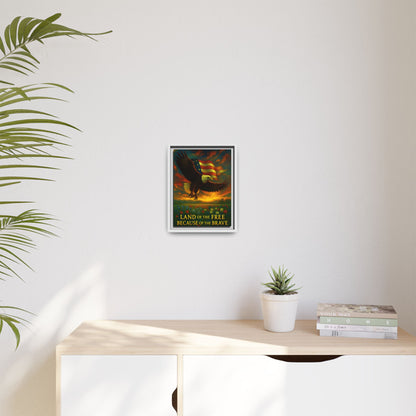 Land of the Free – Framed Patriotic Canvas Wall Art
