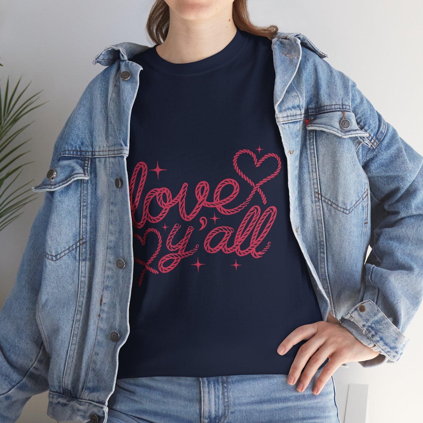 Unisex Tee - Love Ya'll Western Rope lettering - Motor Girl Boutique