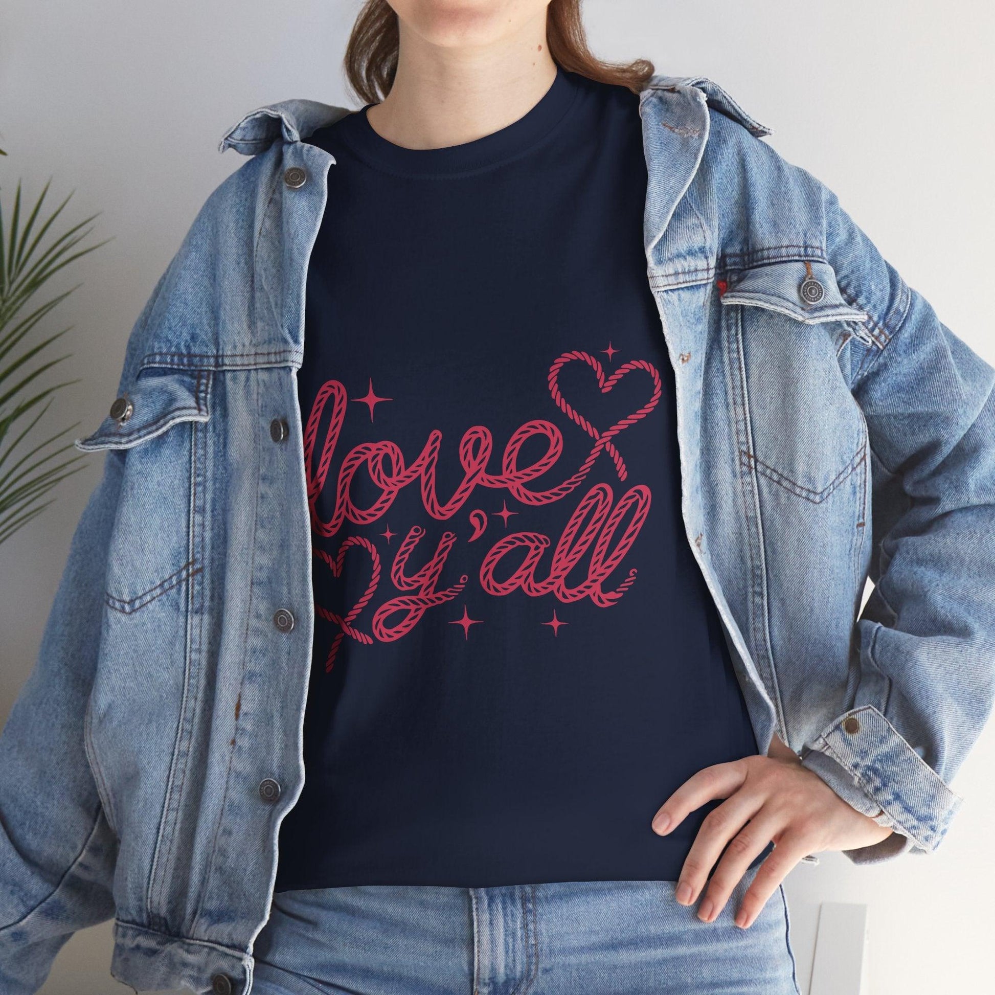 Unisex Tee - Love Ya'll Western Rope lettering - Motor Girl Boutique