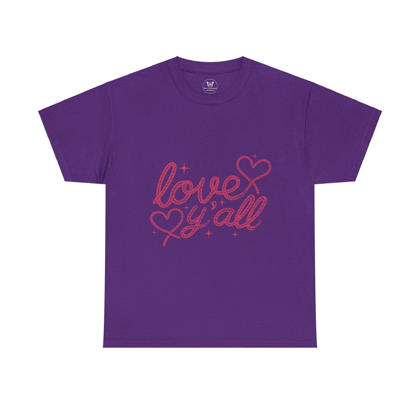 Unisex Tee - Love Ya'll Western Rope lettering - Motor Girl Boutique