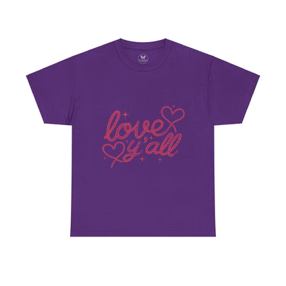 Unisex Tee - Love Ya'll Western Rope lettering - Motor Girl Boutique