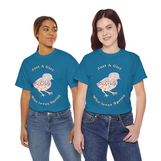 "Just a girl who loves Spring" flower Tee