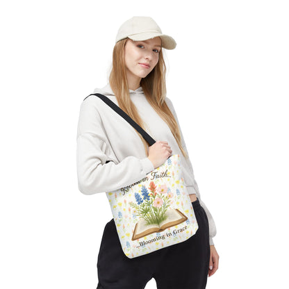 Rooted in Faith Tote Bag - Blooming in Grace Floral Design