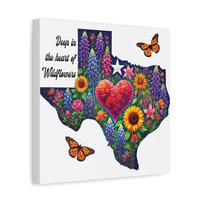 Deep in the Heart of Wildflowers – Square Canvas Wall Art