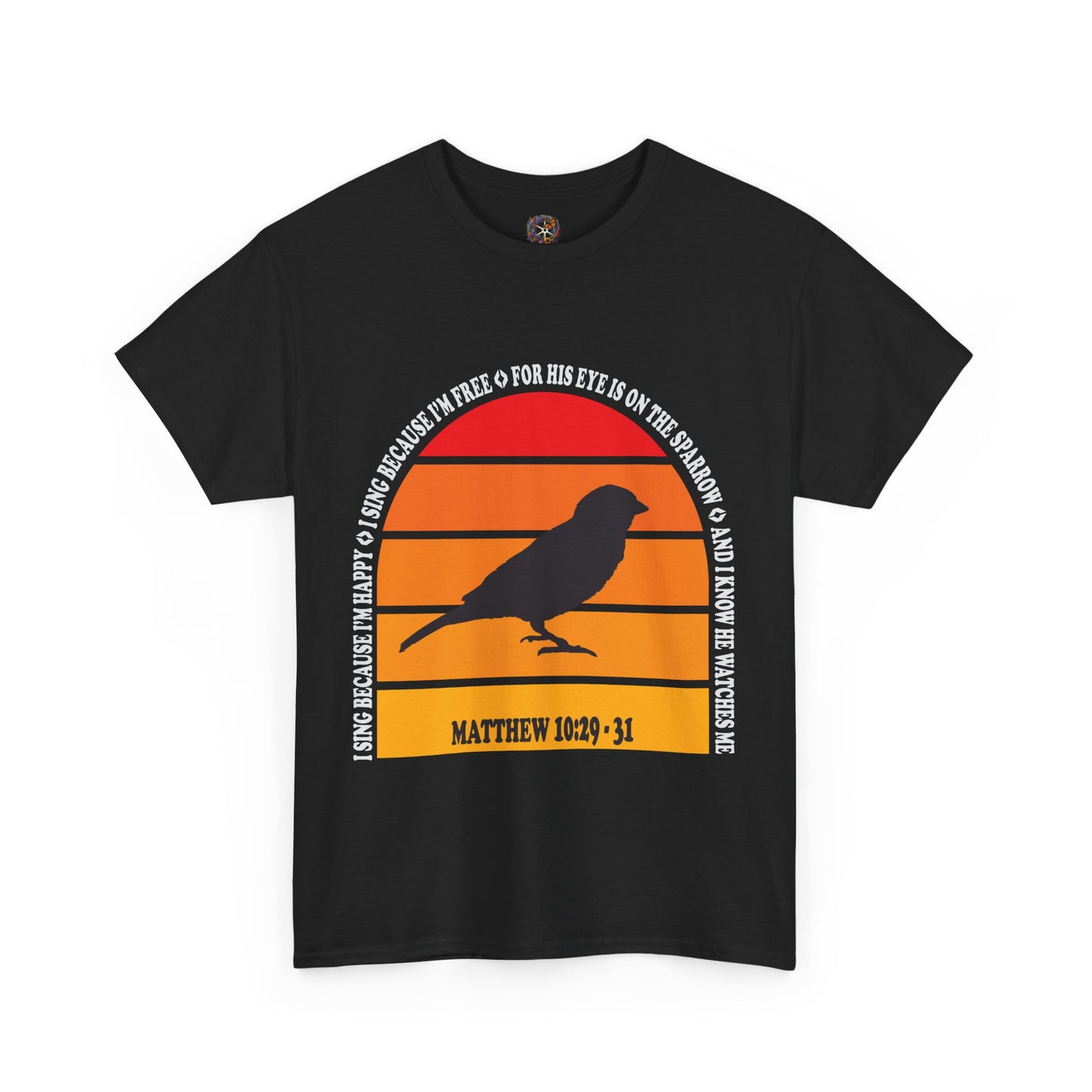 His Eye is On the Sparrow Color Band Unisex Tee