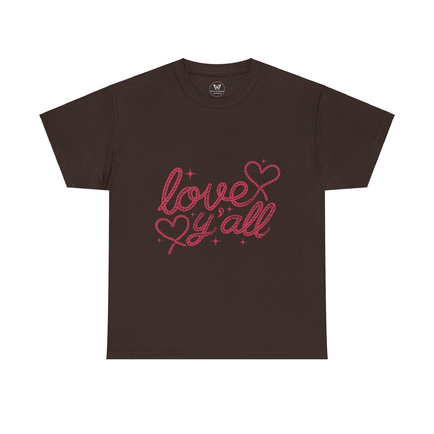 Unisex Tee - Love Ya'll Western Rope lettering - Motor Girl Boutique