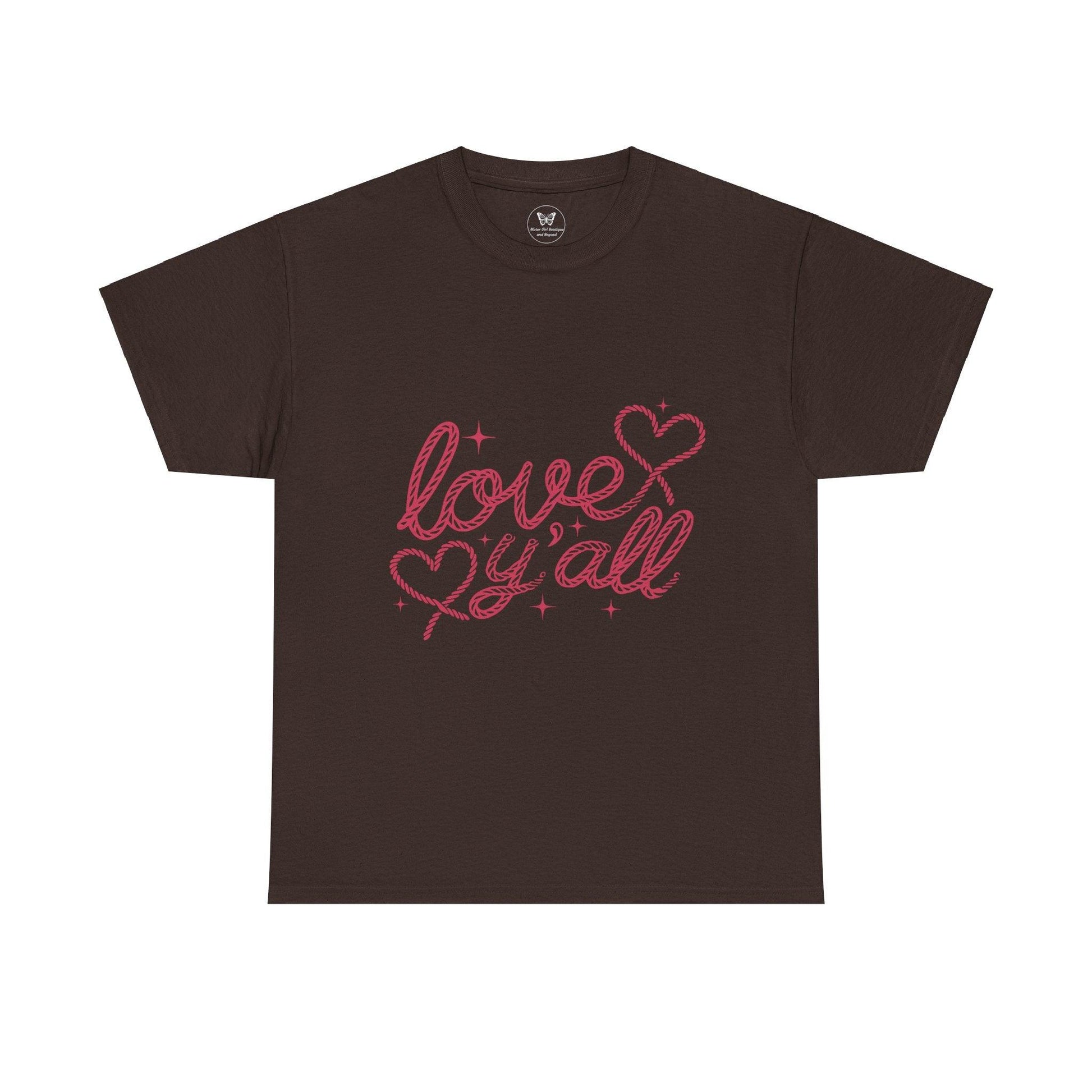 Unisex Tee - Love Ya'll Western Rope lettering - Motor Girl Boutique