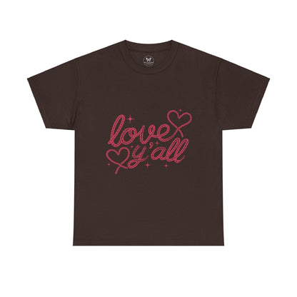 Unisex Tee - Love Ya'll Western Rope lettering - Motor Girl Boutique
