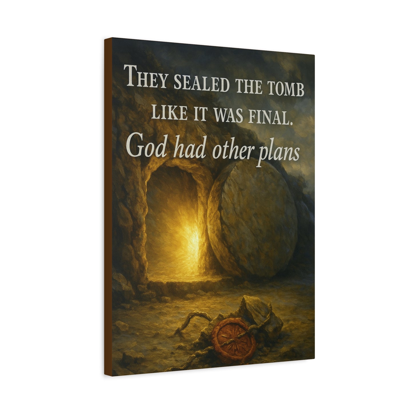"God Had Other Plans" – Resurrection Canvas Wall Art