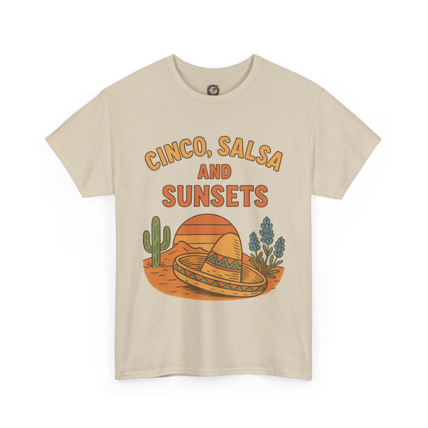 Cinco, Salsa & Sunsets Vintage Desert - Gildan 5000 Tee