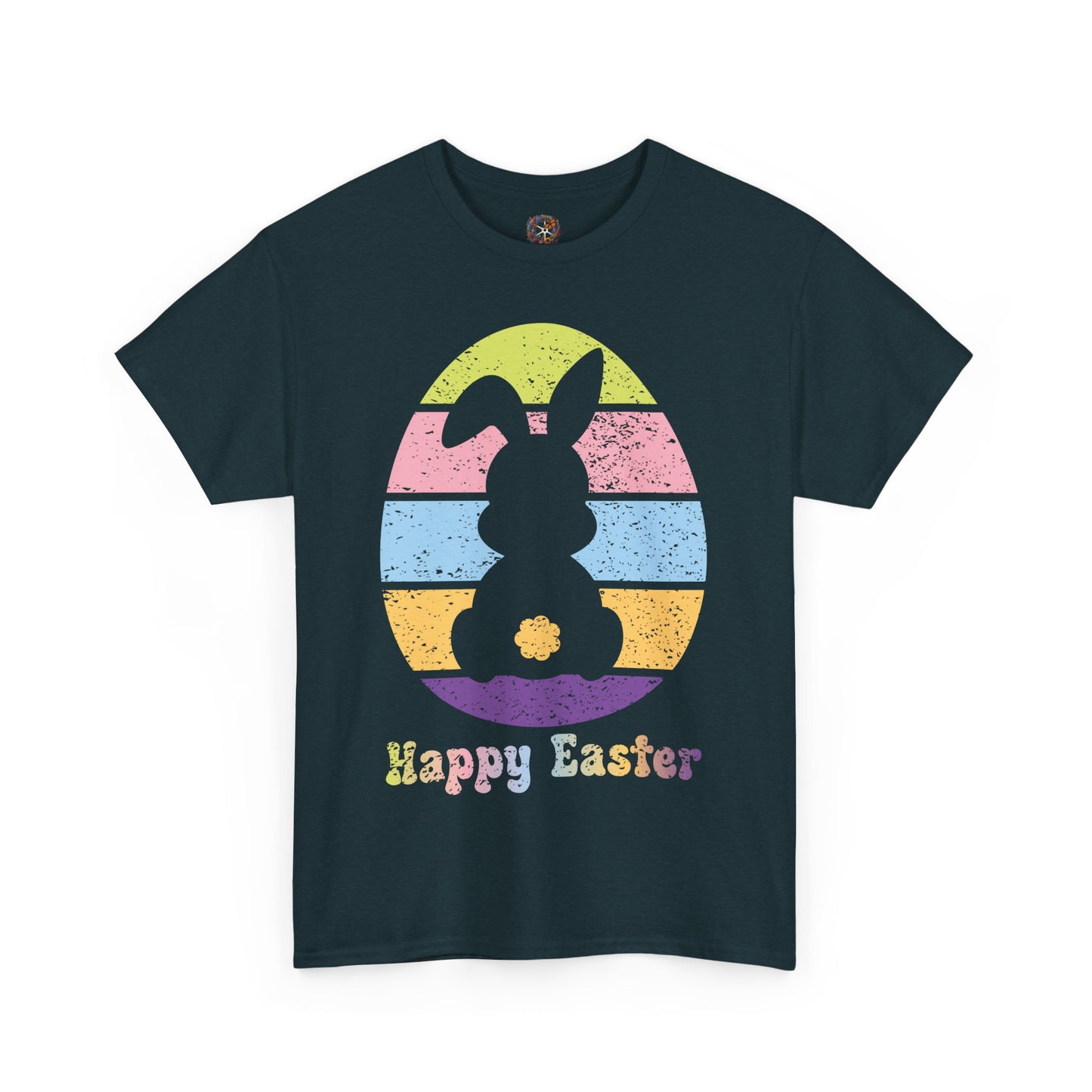 Retro Grunge Happy Easter Bunny T-Shirt – Vintage Vibes, Easter Style