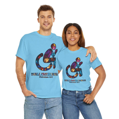 Christian Unisex Tee - Mobile Prayer Warrior Wheelchair Philippians 4:5-7 Tee - Motor Girl Boutique