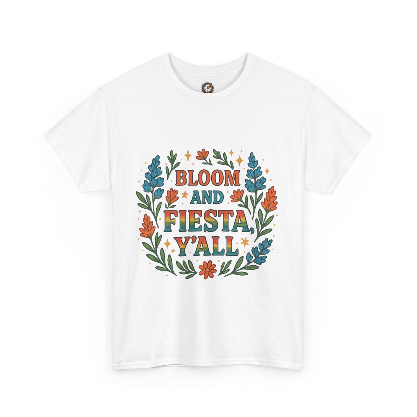Bloom and Fiesta, Y’all Retro Floral-Gildan Tee