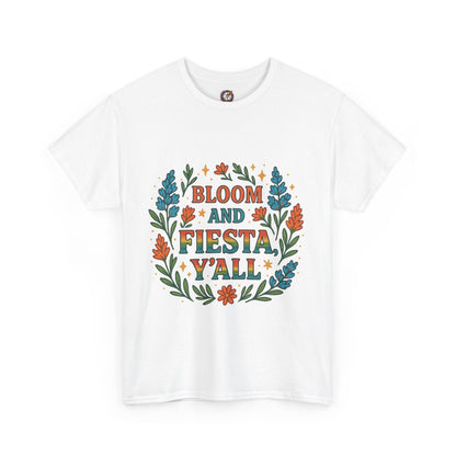 Bloom and Fiesta, Y’all Retro Floral-Gildan Tee