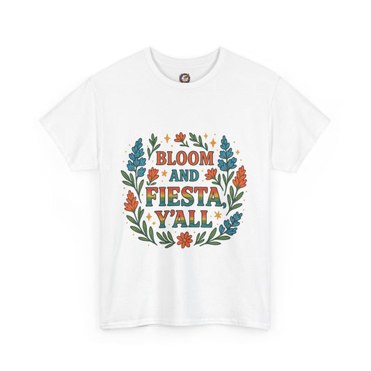 Bloom and Fiesta, Y’all Retro Floral-Gildan Tee