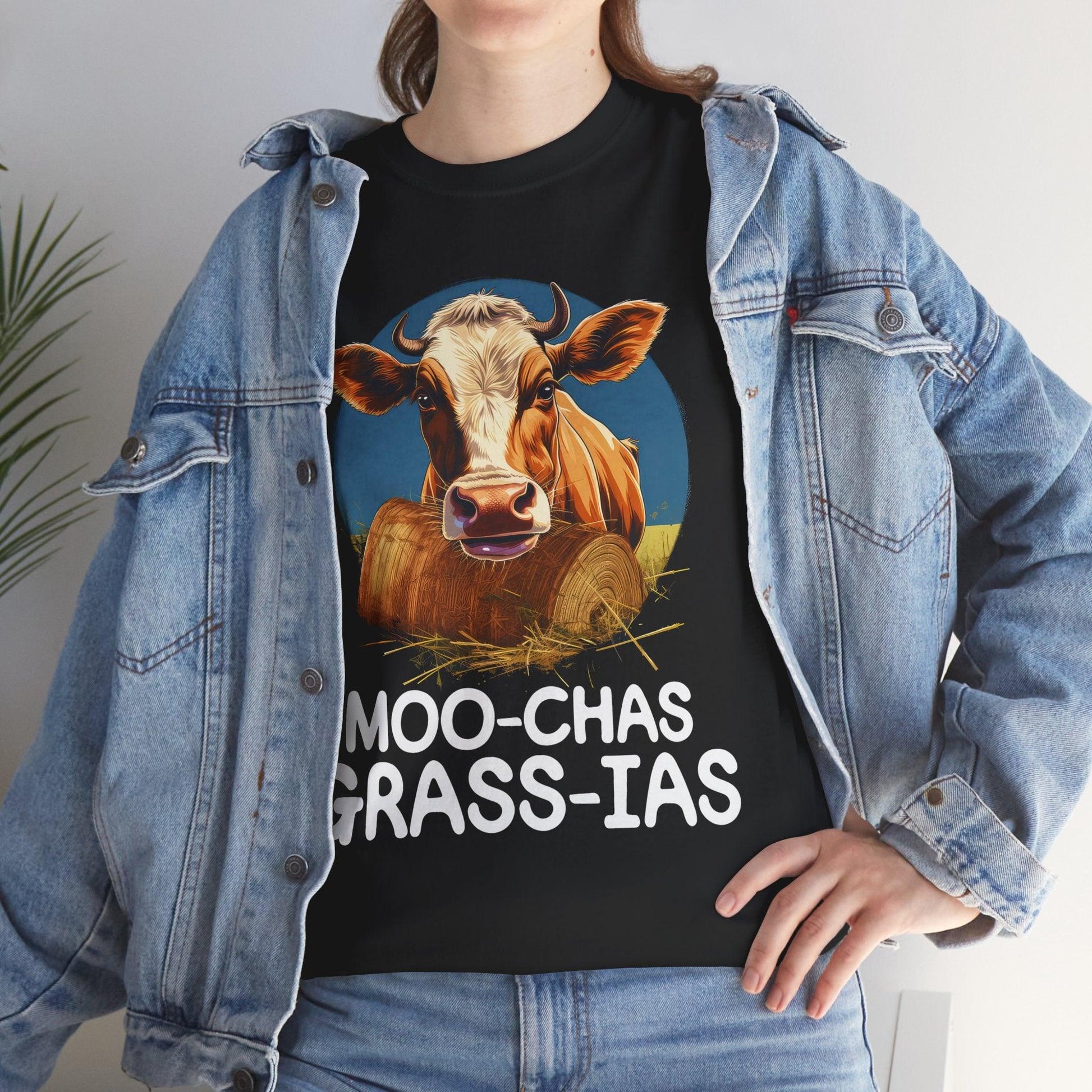 Unisex T-Shirt - “Moo-chas Grass-ias” - Motor Girl Boutique