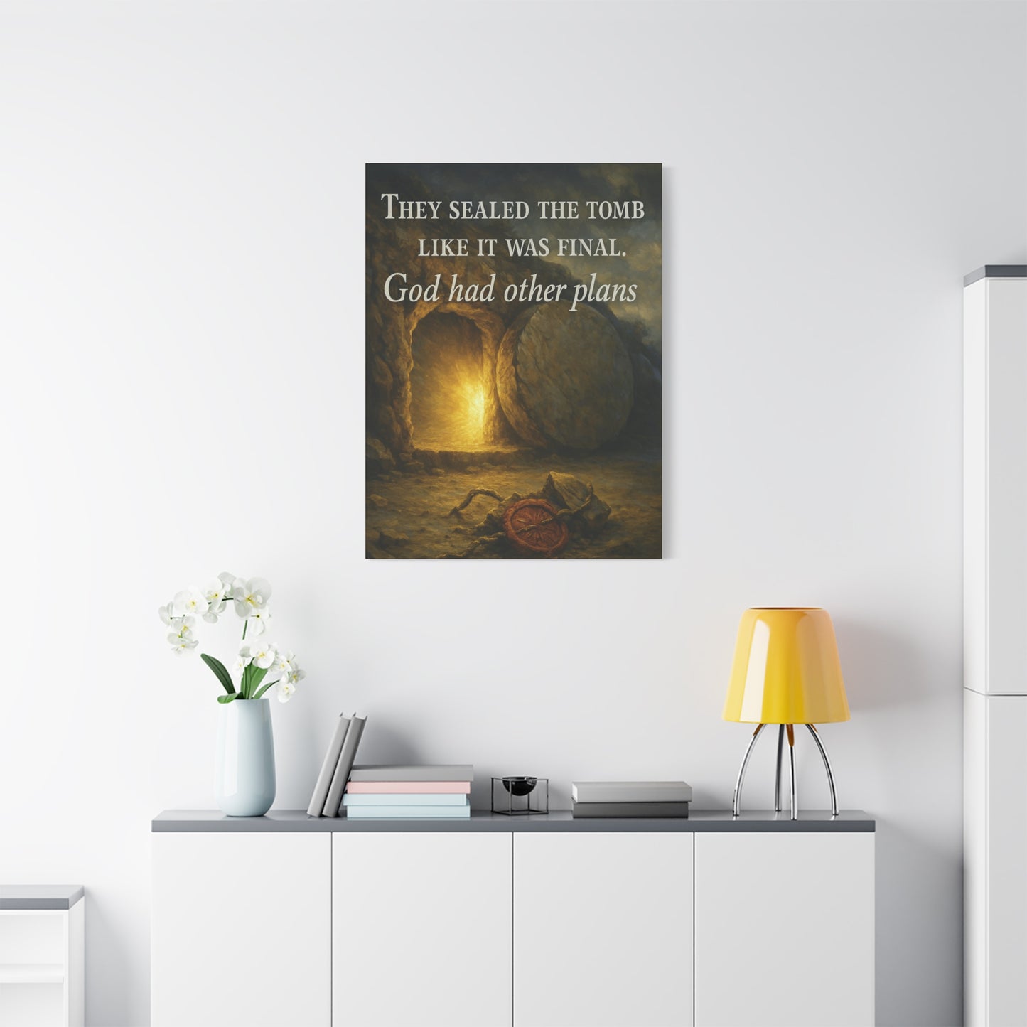 "God Had Other Plans" – Resurrection Canvas Wall Art