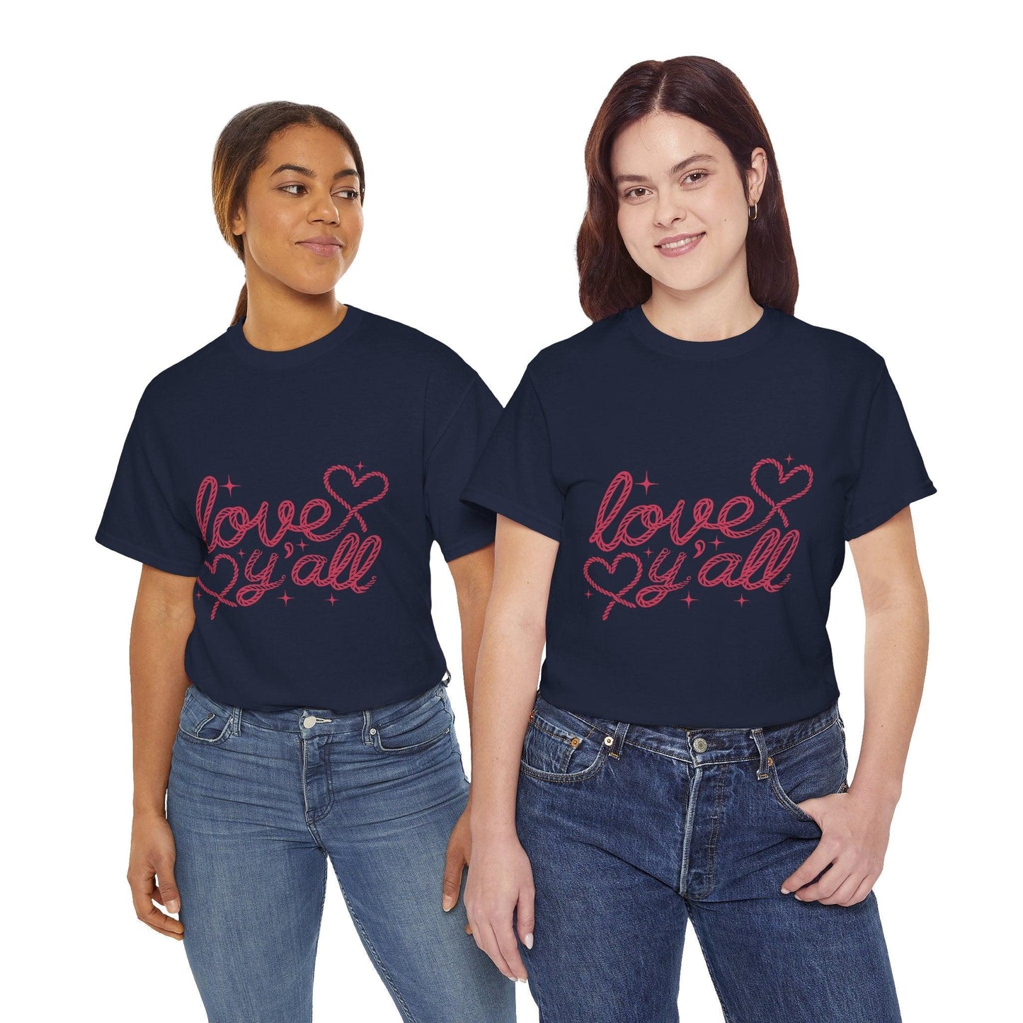 Unisex Tee - Love Ya'll Western Rope lettering - Motor Girl Boutique