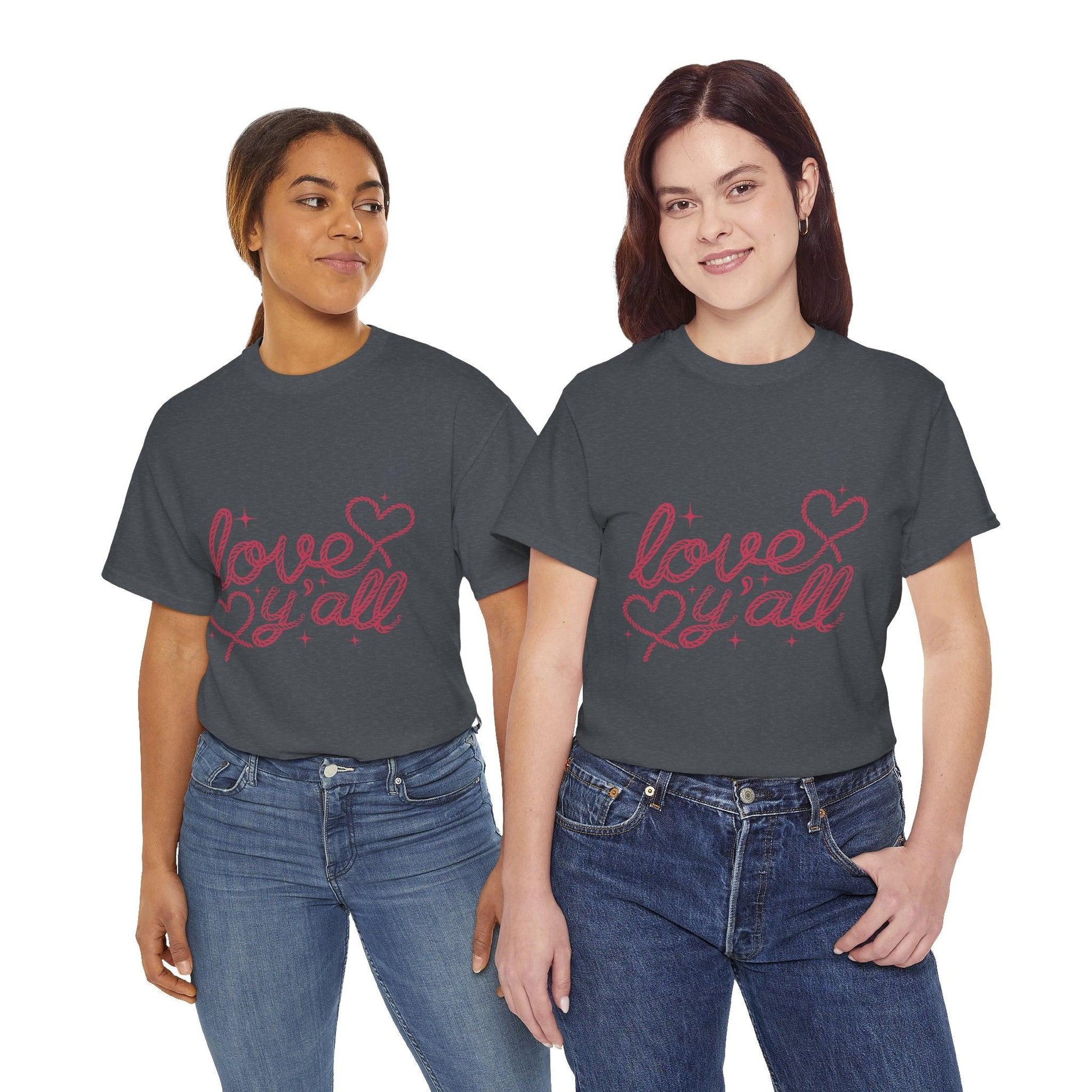 Unisex Tee - Love Ya'll Western Rope lettering - Motor Girl Boutique