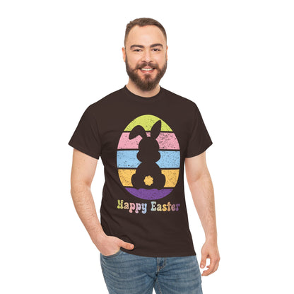 Retro Grunge Happy Easter Bunny T-Shirt – Vintage Vibes, Easter Style