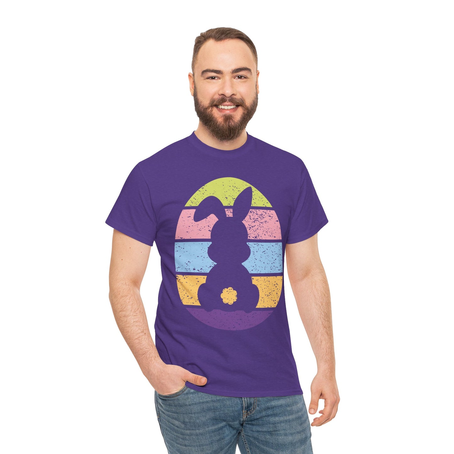 Color Band Grunge Bunny T-Shirt – Easter with an Edge