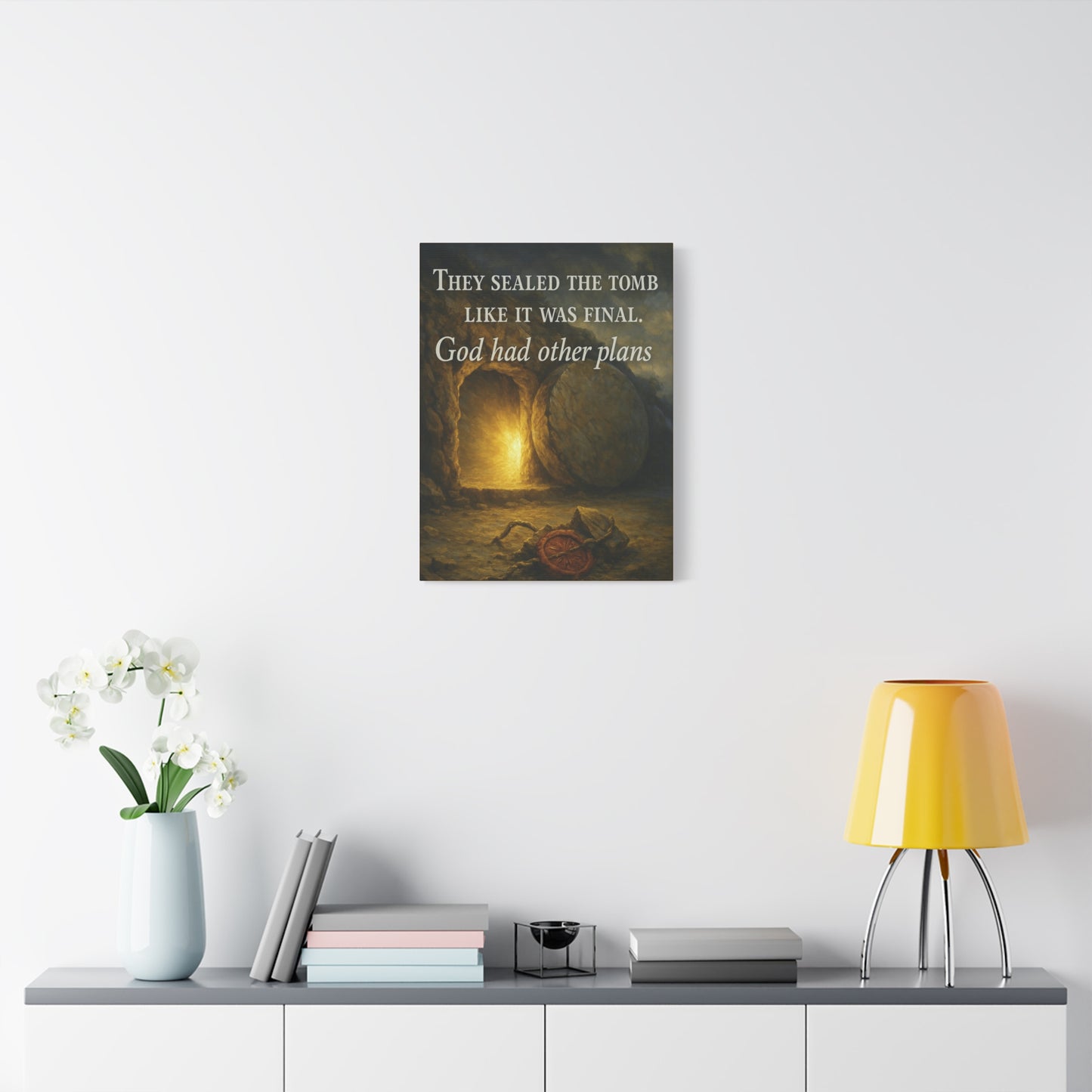 "God Had Other Plans" – Resurrection Canvas Wall Art
