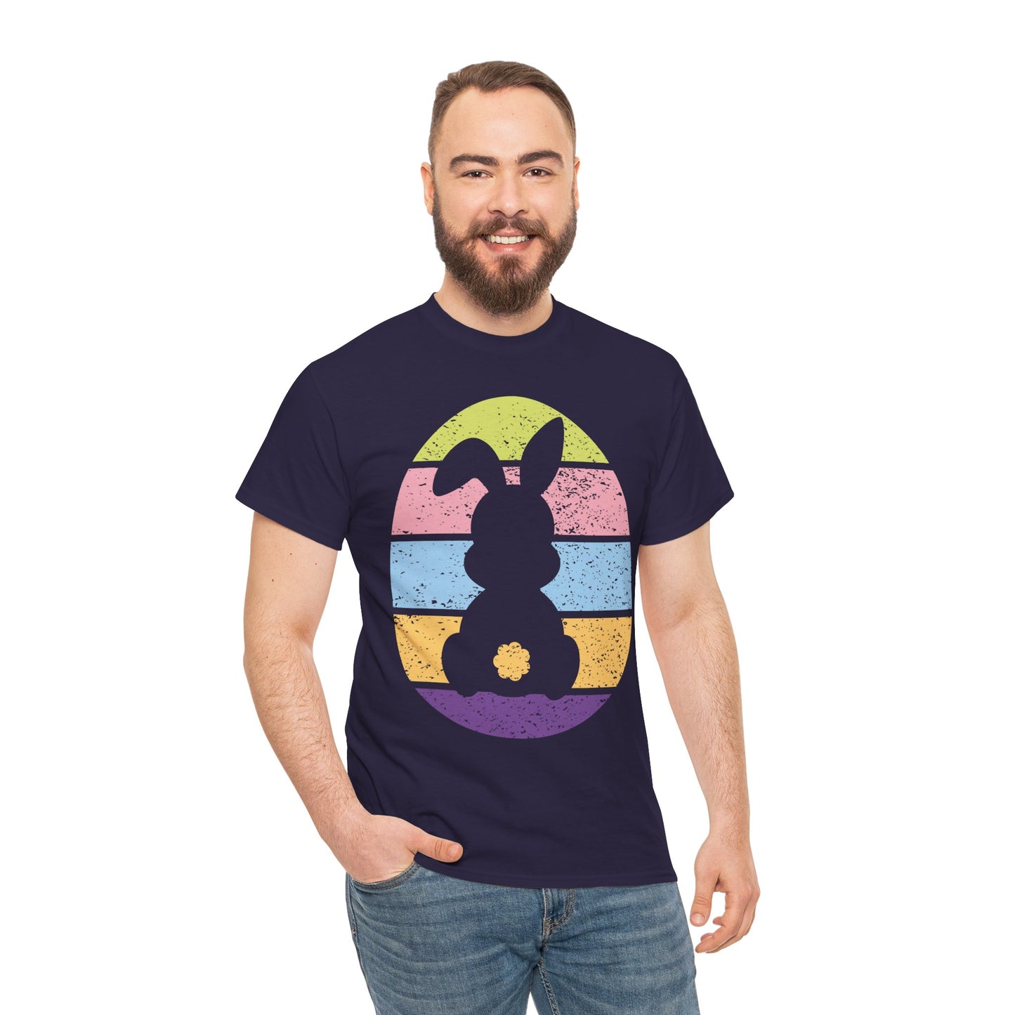 Color Band Grunge Bunny T-Shirt – Easter with an Edge