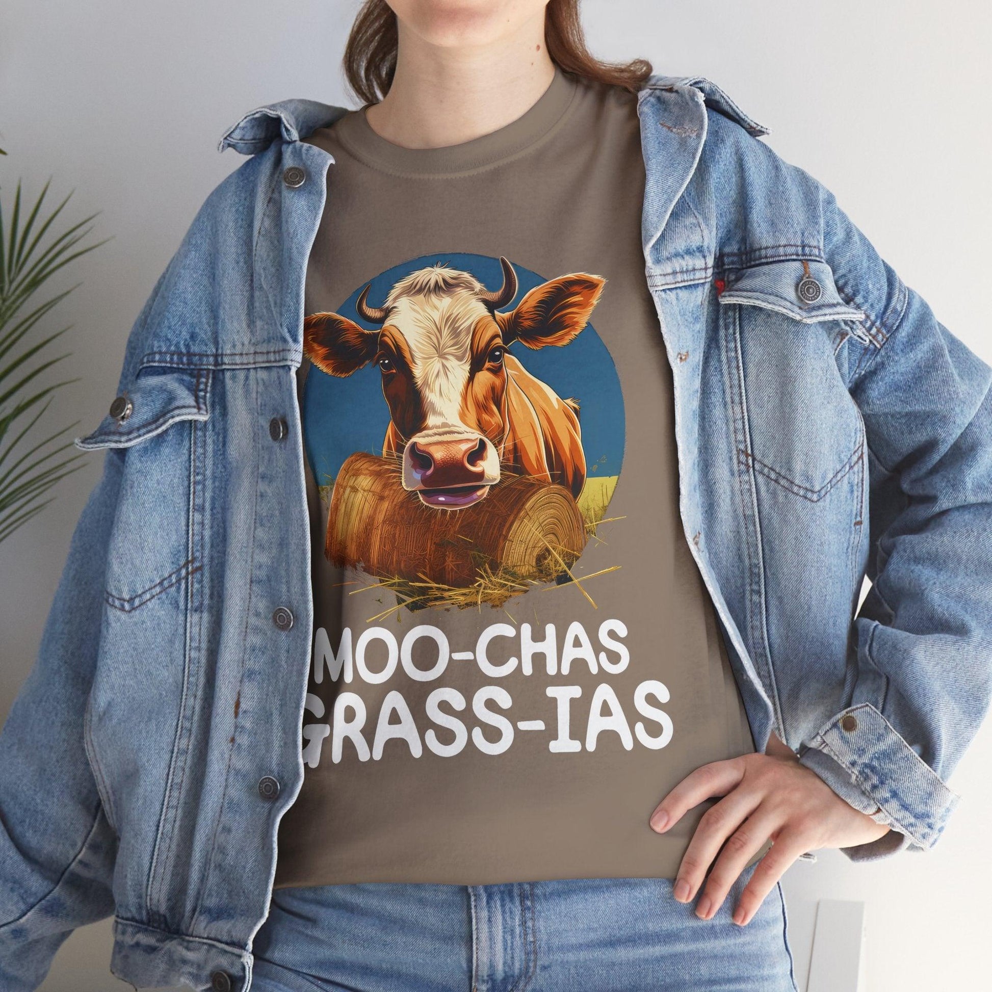 Unisex T-Shirt - “Moo-chas Grass-ias” - Motor Girl Boutique