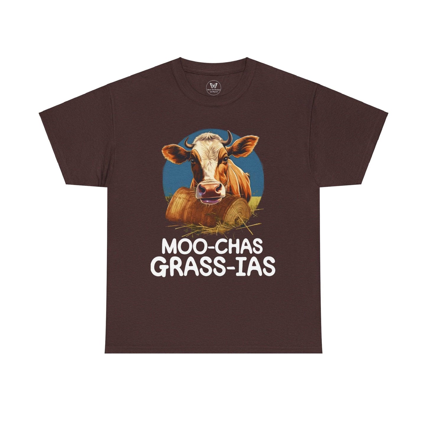 Unisex T-Shirt - “Moo-chas Grass-ias” - Motor Girl Boutique