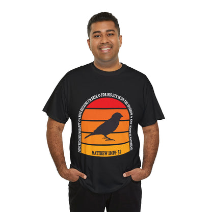 His Eye is On the Sparrow Color Band Unisex Tee