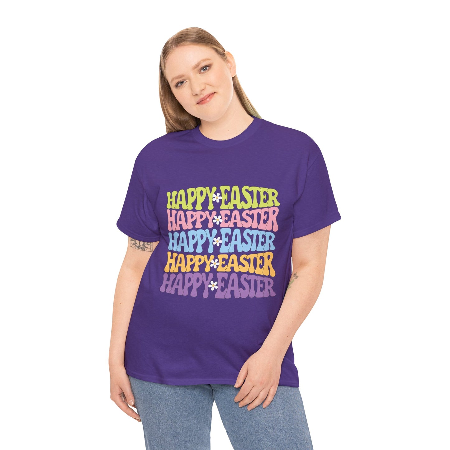 Happy Easter Four Ways T-Shirt – Groovy Colors, Retro Vibes