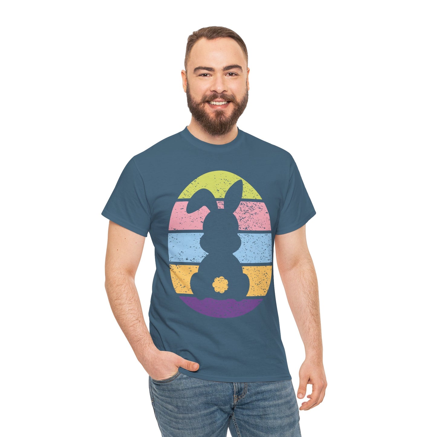 Color Band Grunge Bunny T-Shirt – Easter with an Edge
