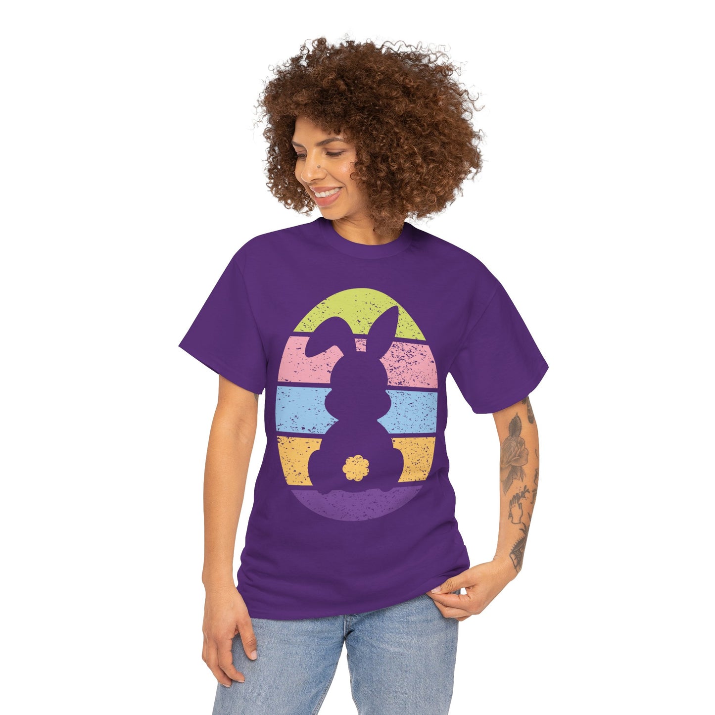 Color Band Grunge Bunny T-Shirt – Easter with an Edge