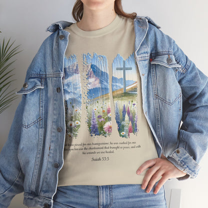 Unisex Tee - 3 Panel Isaiah 53 Resurrection