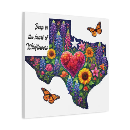 Deep in the Heart of Wildflowers – Square Canvas Wall Art