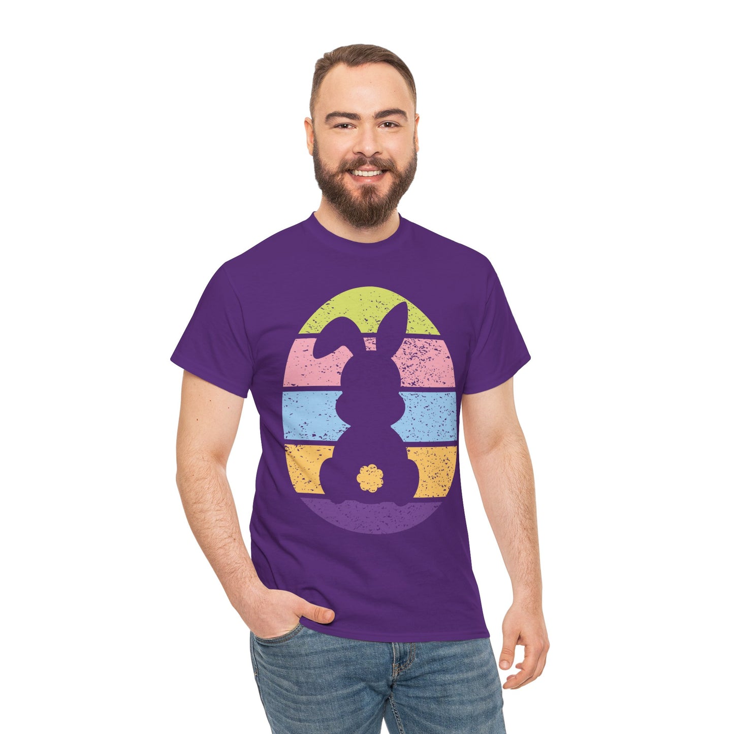 Color Band Grunge Bunny T-Shirt – Easter with an Edge