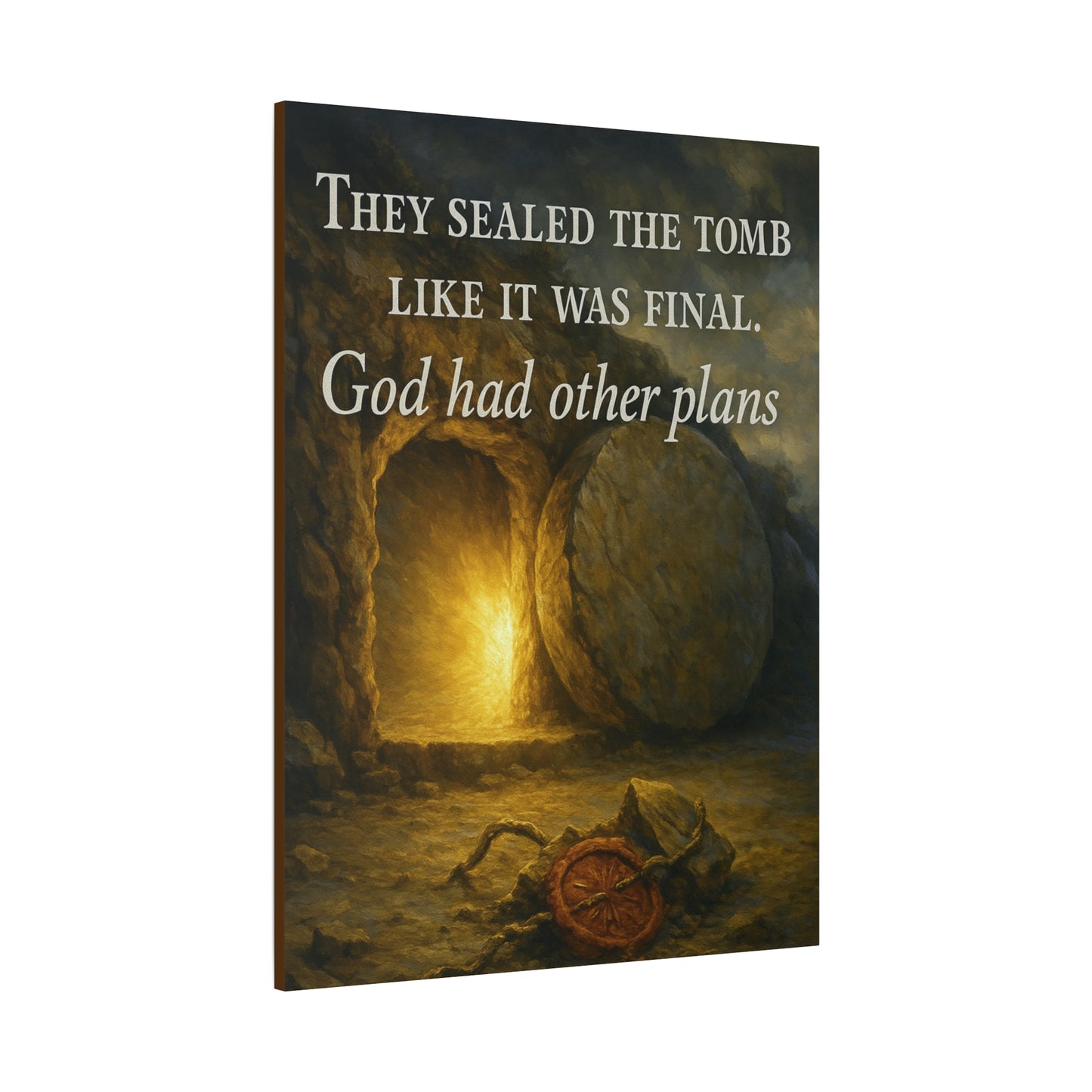 "God Had Other Plans" – Resurrection Canvas Wall Art