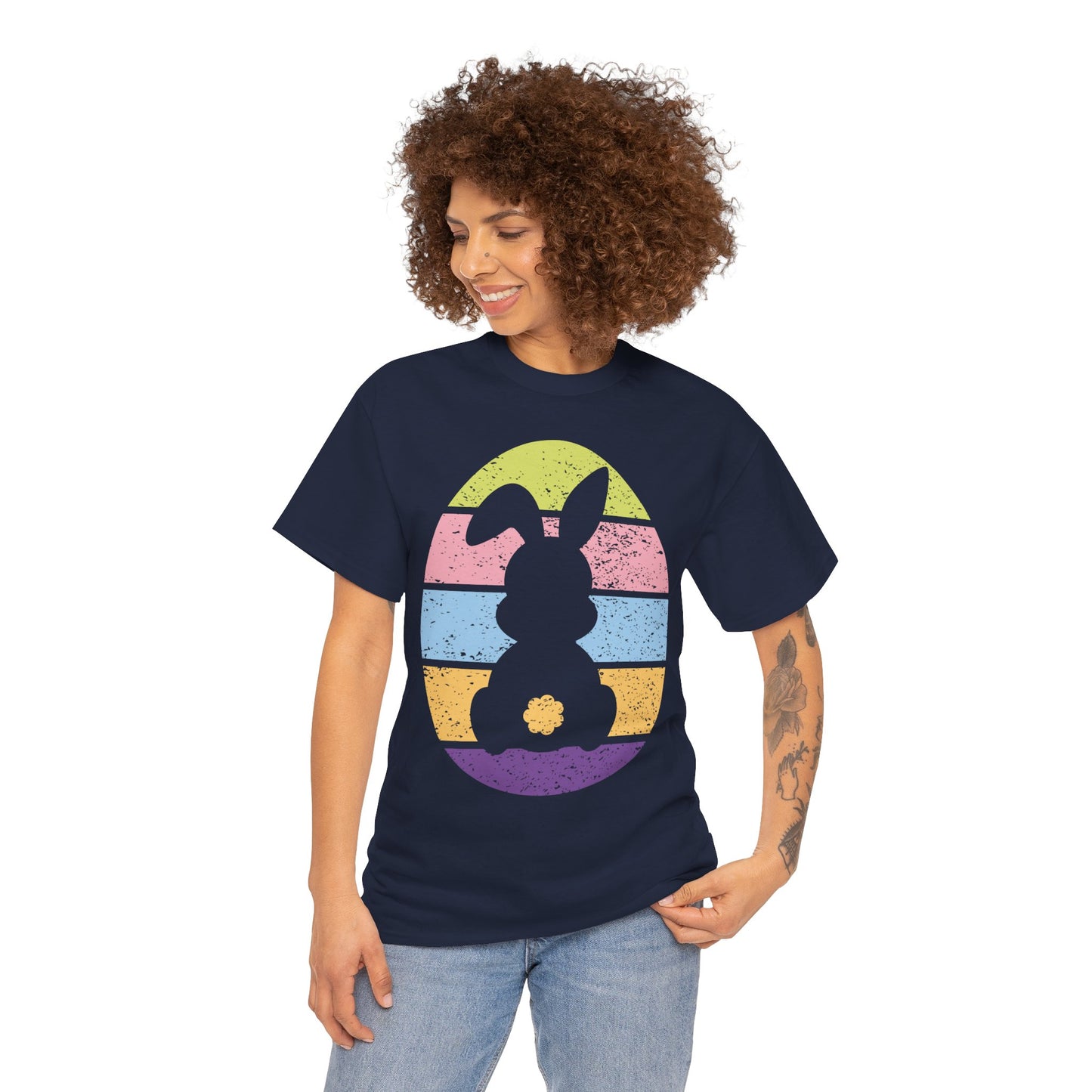 Color Band Grunge Bunny T-Shirt – Easter with an Edge
