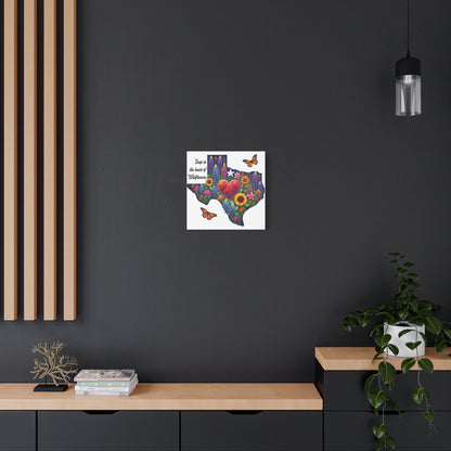 Deep in the Heart of Wildflowers – Square Canvas Wall Art