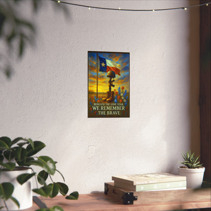 Beneath the Lone Star – Texas Military Tribute Fine Art Poster