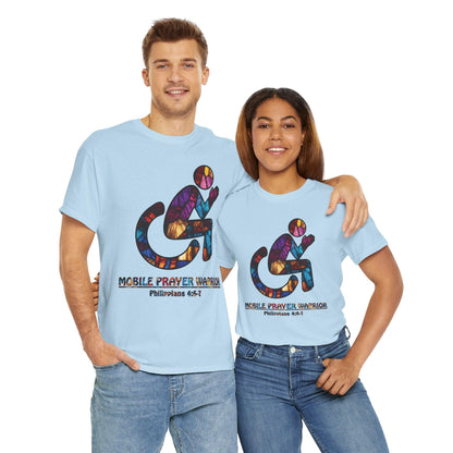 Christian Unisex Tee - Mobile Prayer Warrior Wheelchair Philippians 4:5-7 Tee - Motor Girl Boutique