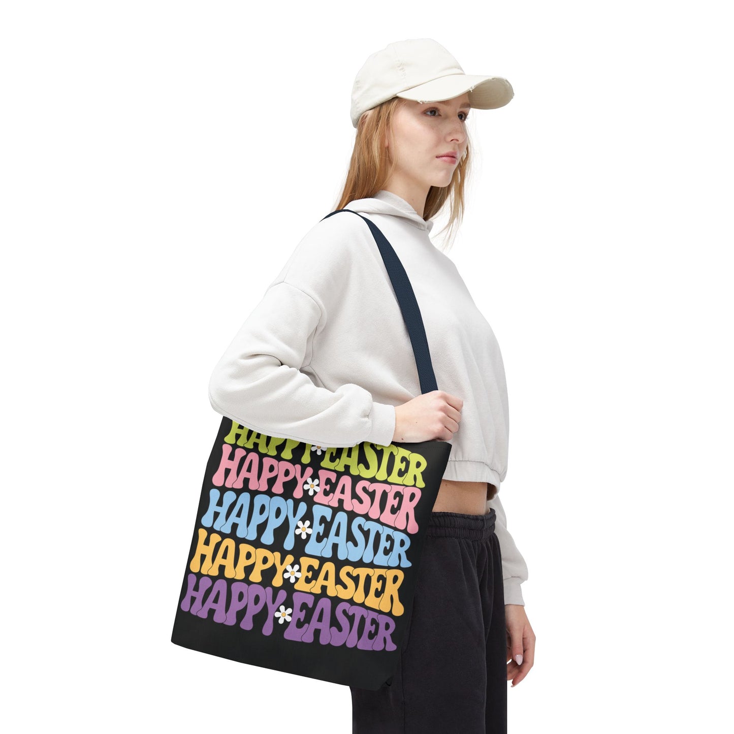 Happy Easter Four Ways Tote Bag – Double-Sided Retro Fun