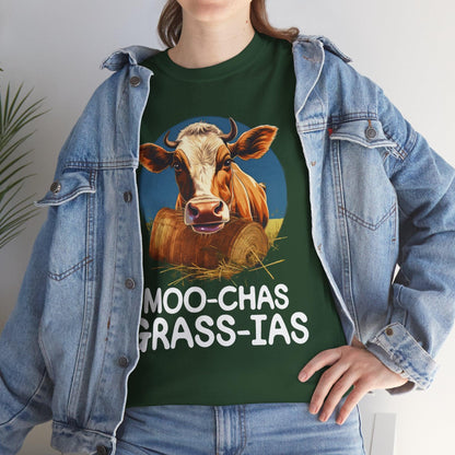 Unisex T-Shirt - “Moo-chas Grass-ias” - Motor Girl Boutique