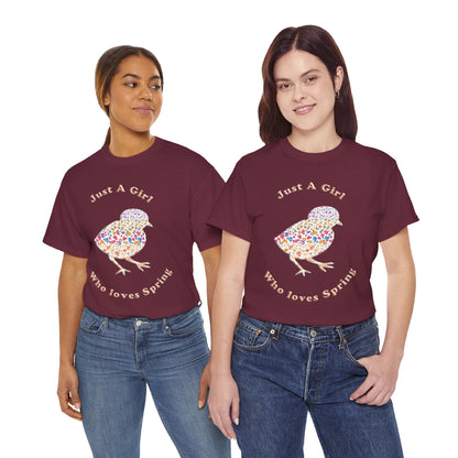 "Just a girl who loves Spring" flower Tee