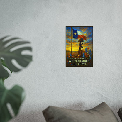 Beneath the Lone Star – Texas Military Tribute Fine Art Poster