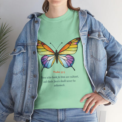 Psalm 35:5 Stained-Glass Butterfly Christian Tee - Motor Girl Boutique